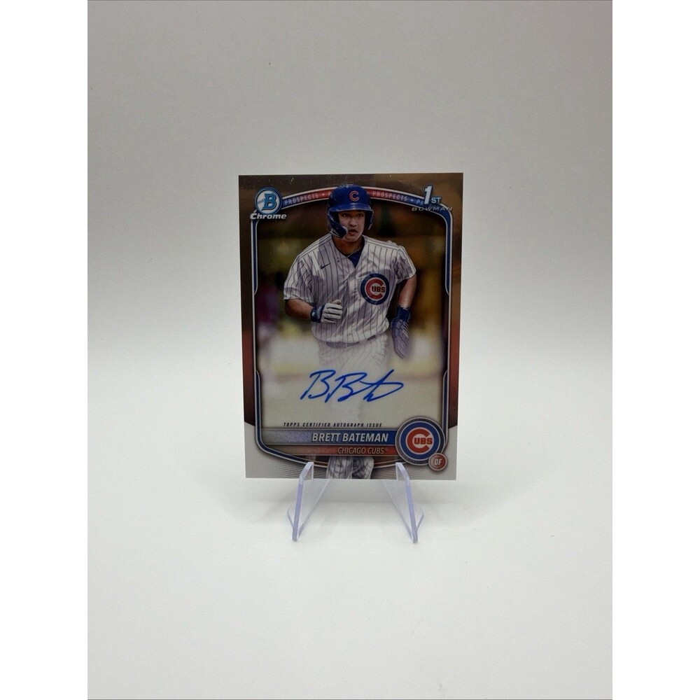 Brett Bateman 2025 Bowman Chrome Auto 1st Prospect #CPA-BBA Chicago Cubs